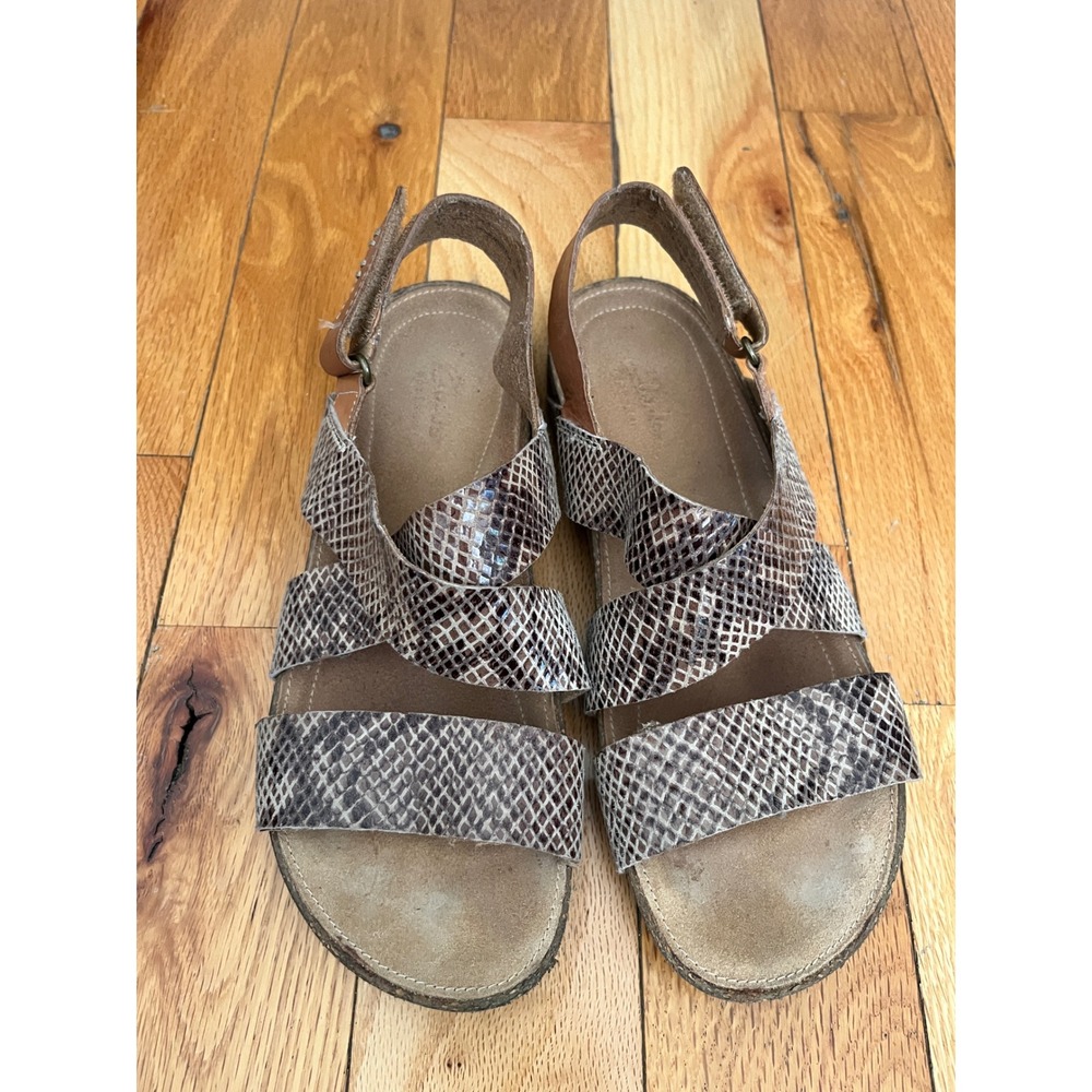 Clarks‎ Perri Dunes Leather Sandals Animal Print Size 7 - Picture 3 of 8